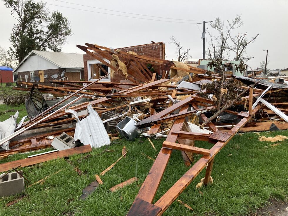 Post Office torn apart after EF2 tornado ripped through Baring, Mo.