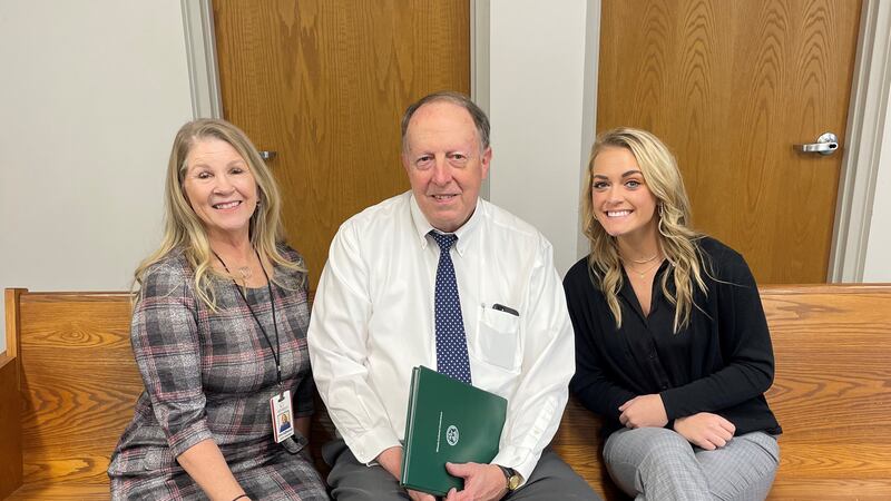 Adams County CASA Volunteers: Carrie Steffensmeier, Judge Wolleyhan and Caitlin Hickerson.