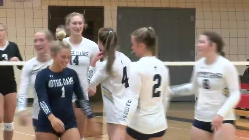 QND Lady Raiders Volleyball Team Plays Host To Illini West At The Pit