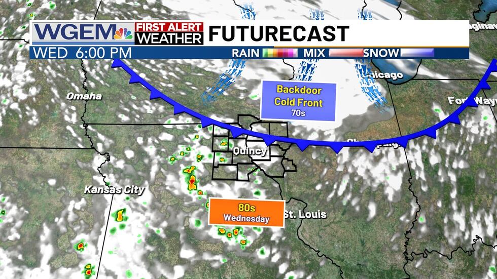 Back door cold front coming