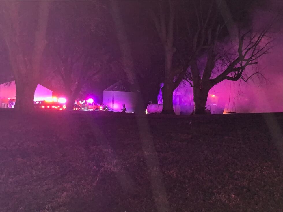A barn caught fire off of 800th Avenue around 8 p.m. Tuesday.